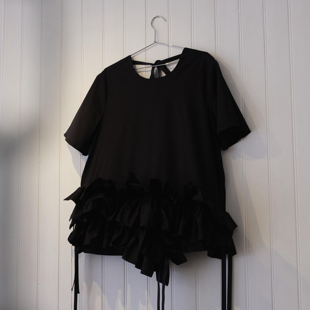 Short Sleeve Deadstock Cotton Adele Top Black – Moma Hilo