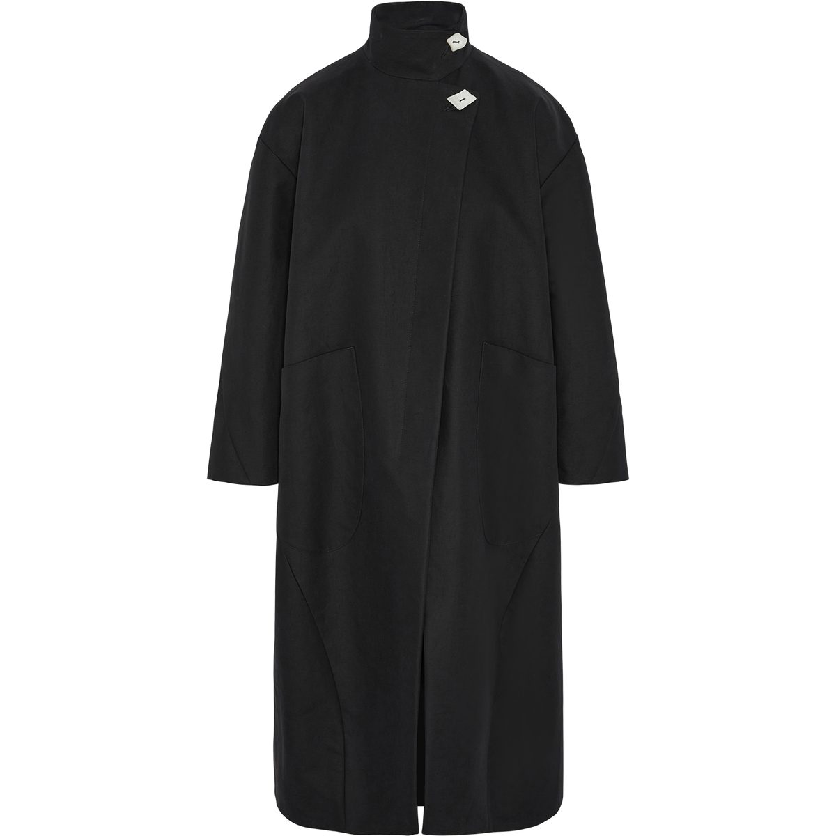 Black Deadstock Cotton Hilda Coat | Moma Hilo