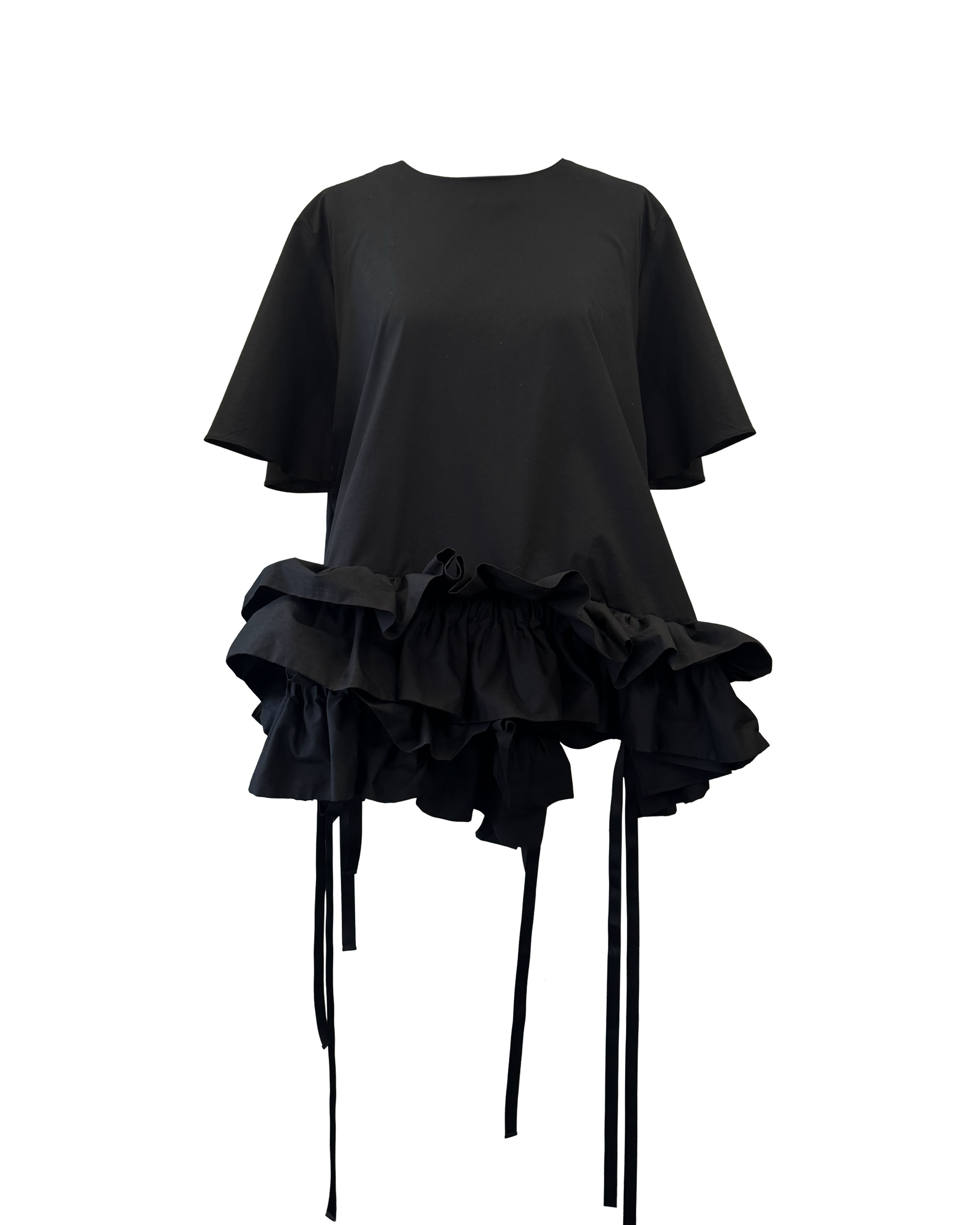 Short Sleeve Deadstock Cotton Adele Top Black – Moma Hilo
